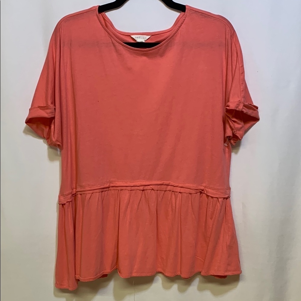 Caslon Pink Flutter Sleeve Boxy Blouse